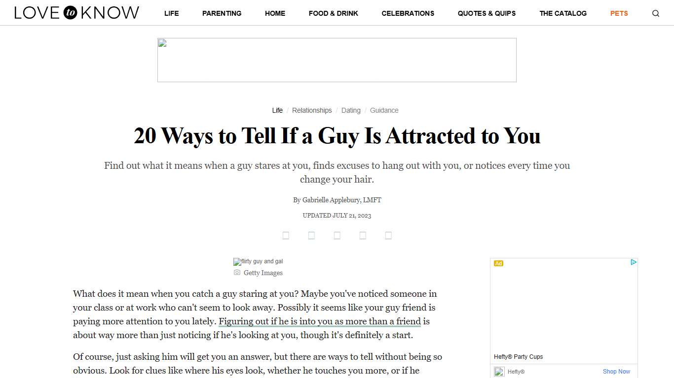20 Ways to Tell If a Guy Is Attracted to You LoveToKnow